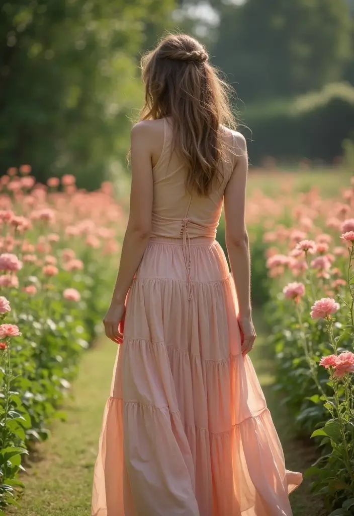 25 Chic Sign Out Outfit Ideas To Copy Right Now - 21. Layered Maxi Skirt Look