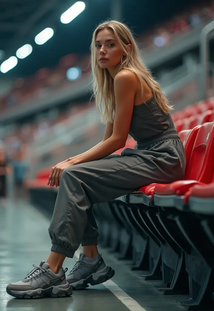 25 Must-Try Stadium Outfit Women Combos This Season - 9. Athleisure Jumpsuit for Ultimate Comfort