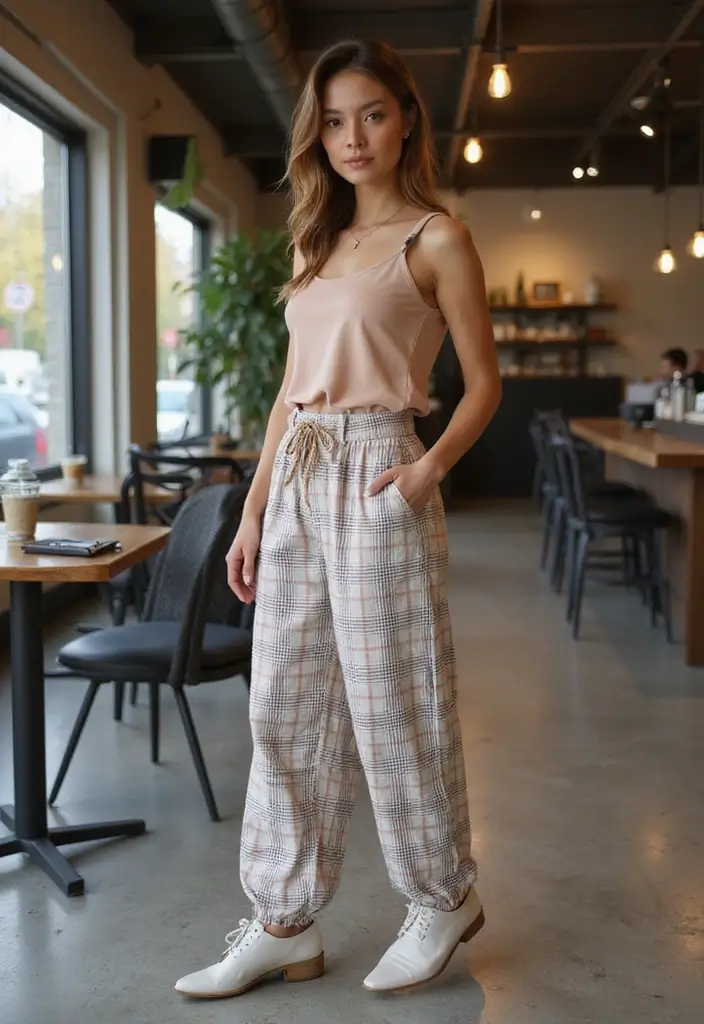 25 Trendy New Year Outfits To Refresh Your Closet - 7. Statement Plaid Pants