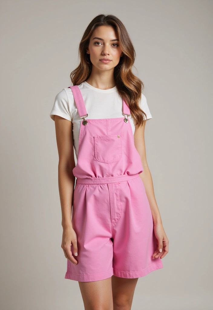 26 Pink Party Outfits That Flatter Every Figure - 14. Playful Pink Overall Dress