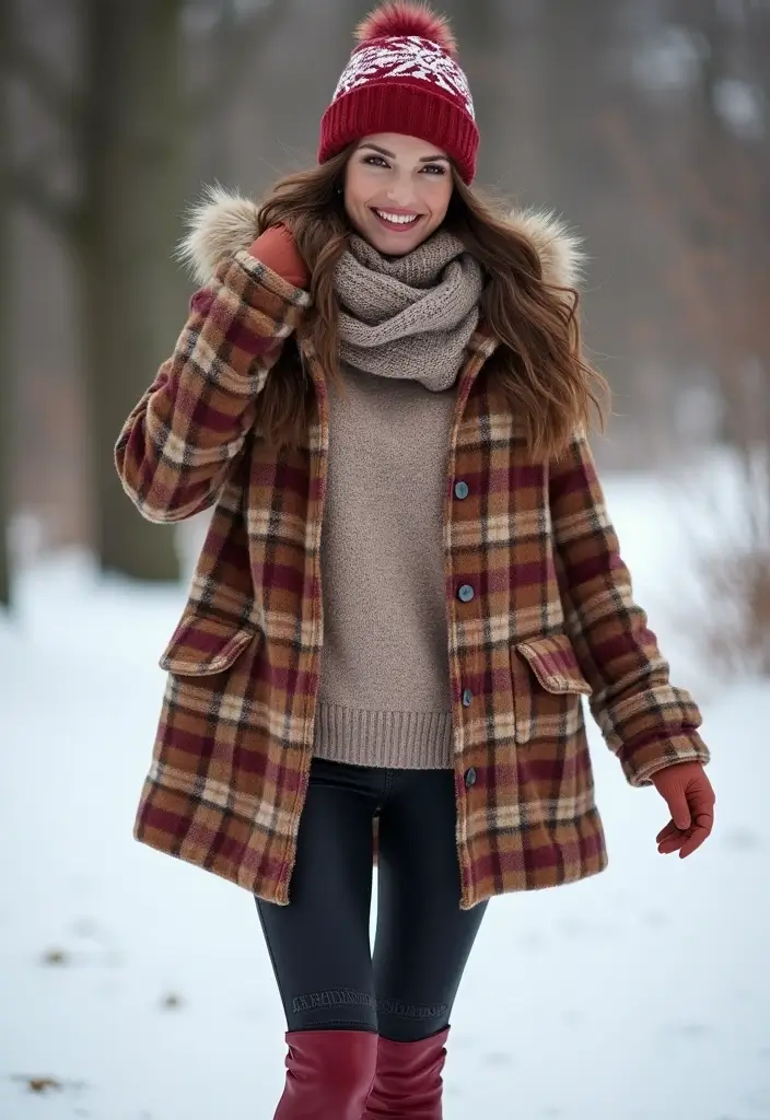 26 Trendy Checked Shirt Outfits To Refresh Your Closet - 21. Colder Weather Styles