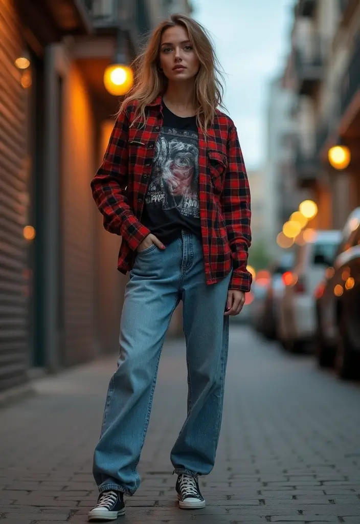 26 Trendy Checked Shirt Outfits To Refresh Your Closet - 24. Fashion-Forward Layering