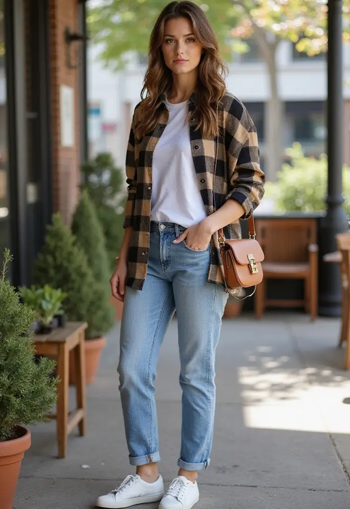 26 Trendy Checked Shirt Outfits To Refresh Your Closet - 26. The Casual Weekend