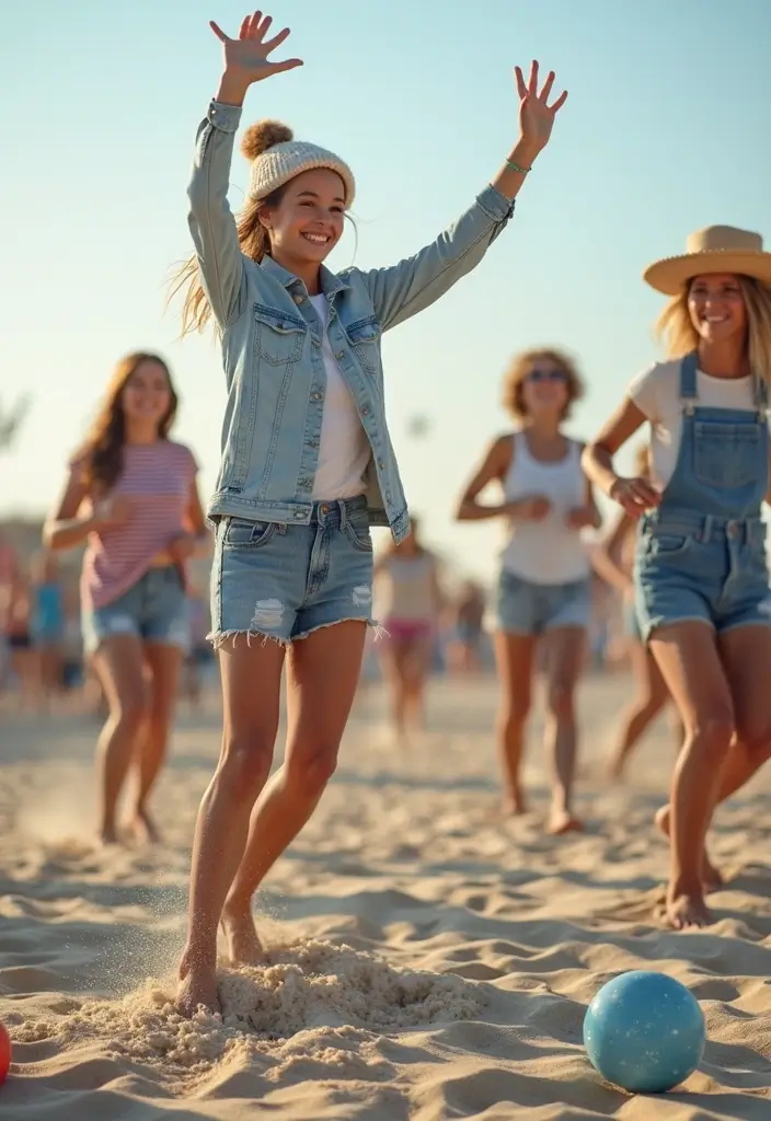 26 Winter Beach Outfit Styling Tips To Wear With Confidence - 18. Fun and Functional Beach Games