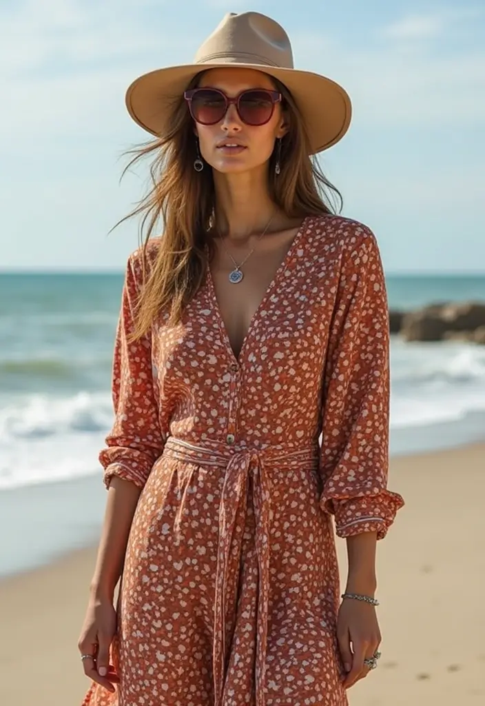 26 Winter Beach Outfit Styling Tips To Wear With Confidence - 7. Play with Patterns and Prints