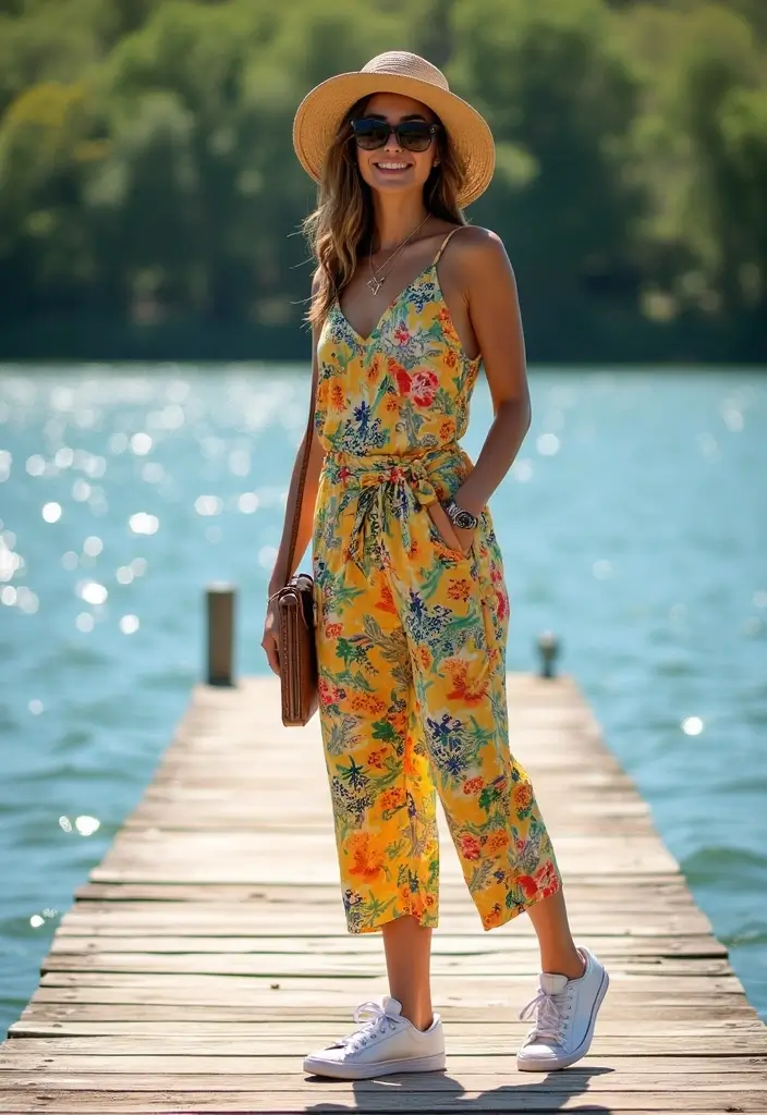 27 Fresh Lake Day Outfit Ideas You Need To Try - 18. Summer Jumpsuits