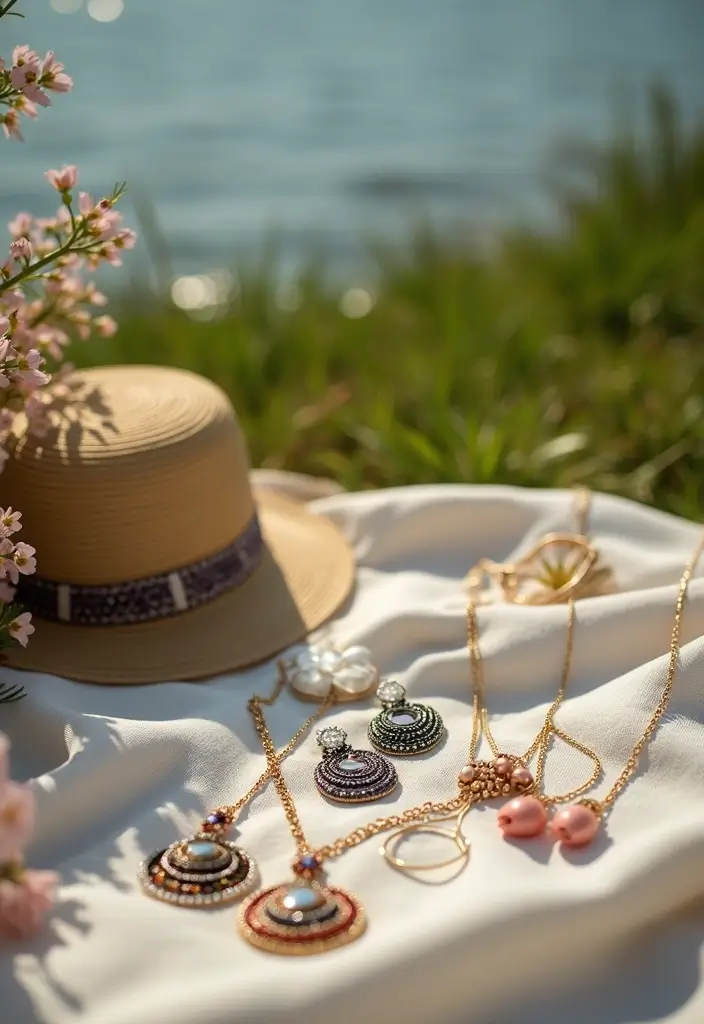 27 Fresh Lake Day Outfit Ideas You Need To Try - 23. Statement Jewelry