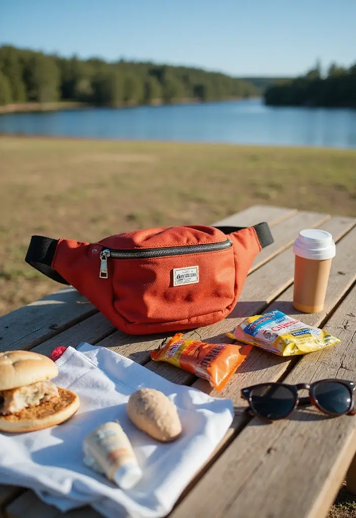 27 Fresh Lake Day Outfit Ideas You Need To Try - 24. Trendy Fanny Packs