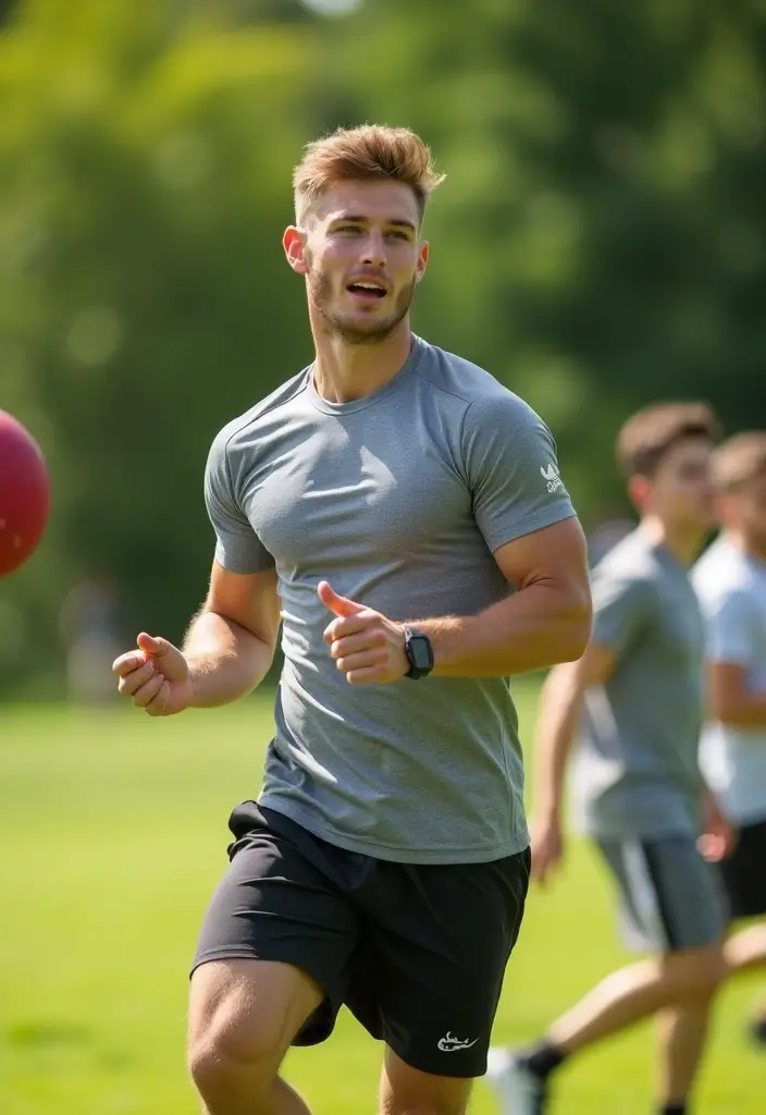 27 Grey Shirt Outfit Men Inspirations For Real Life - 21. Grey Jersey Shirt with Black Shorts