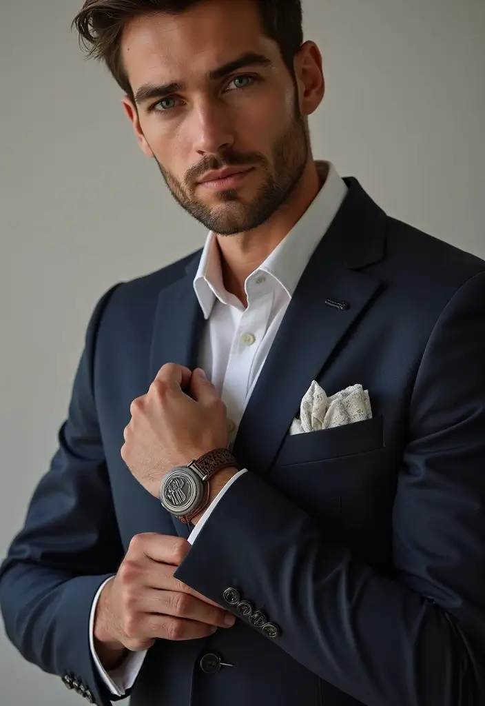 27 Prom Boys Outfit That Flatter Every Figure - 16. Personalized Monogrammed Details