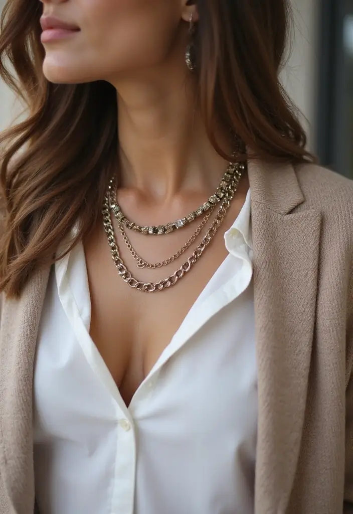 27 Prom Boys Outfit That Flatter Every Figure - 17. Layered Necklaces