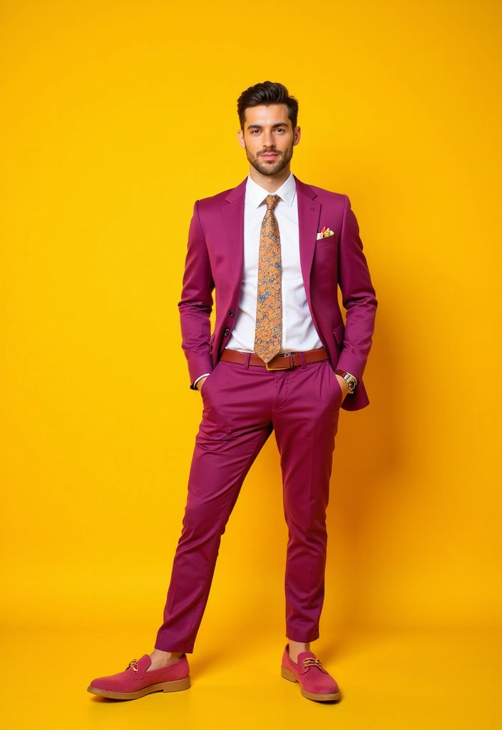 27 Prom Boys Outfit That Flatter Every Figure - 24. Fun Color Pops