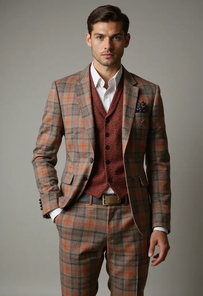 27 Prom Boys Outfit That Flatter Every Figure - 6. Bold Checkered Patterns