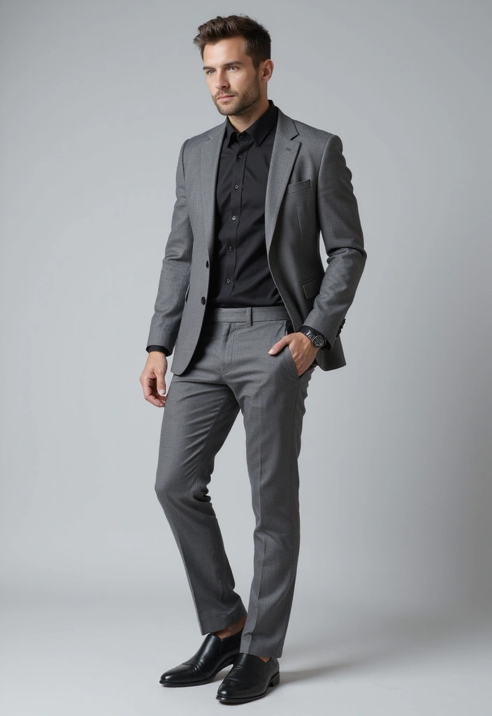 27 Prom Boys Outfit That Flatter Every Figure - 7. Monochromatic Magic