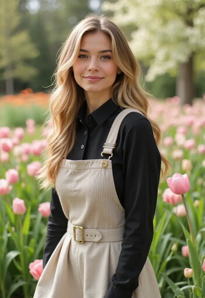 27 Stylish Black Long Sleeve Shirt Outfit For Every Occasion - 13. Spring Layering