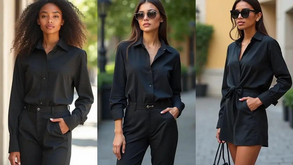 27 Stylish Black Long Sleeve Shirt Outfit For Every Occasion