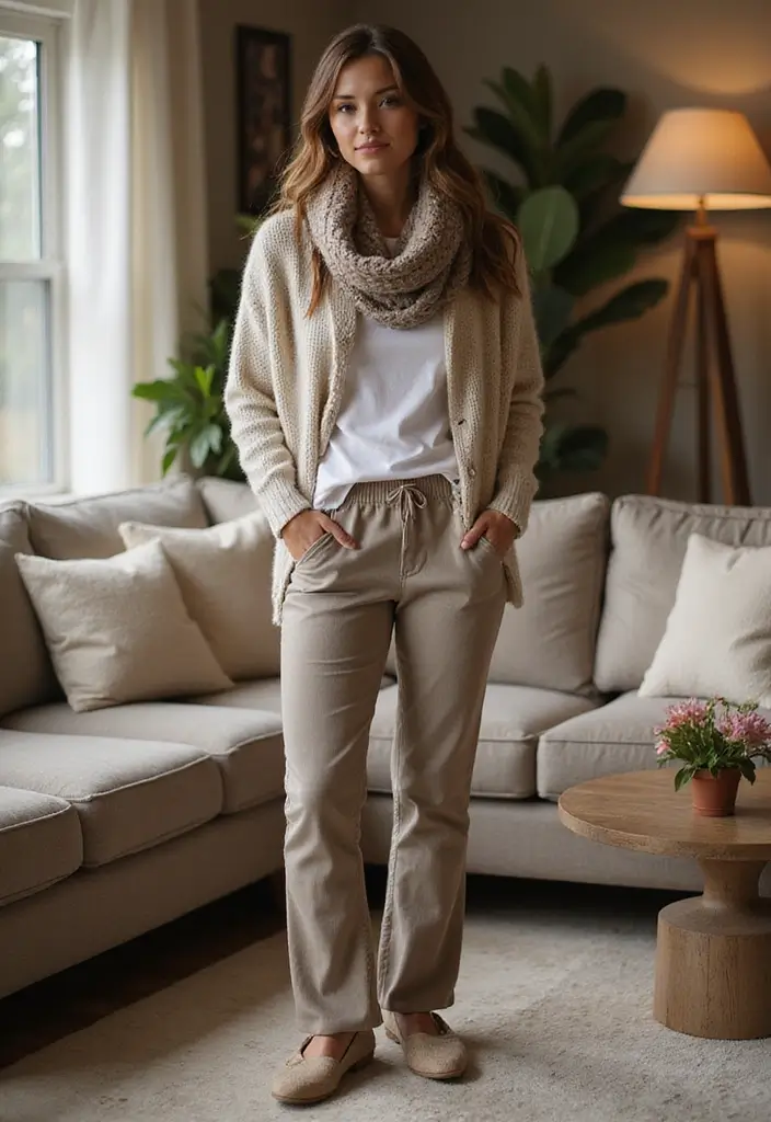 27 Stylish Flare Pants Outfit For Every Occasion - 13. Relaxed Sunday Style