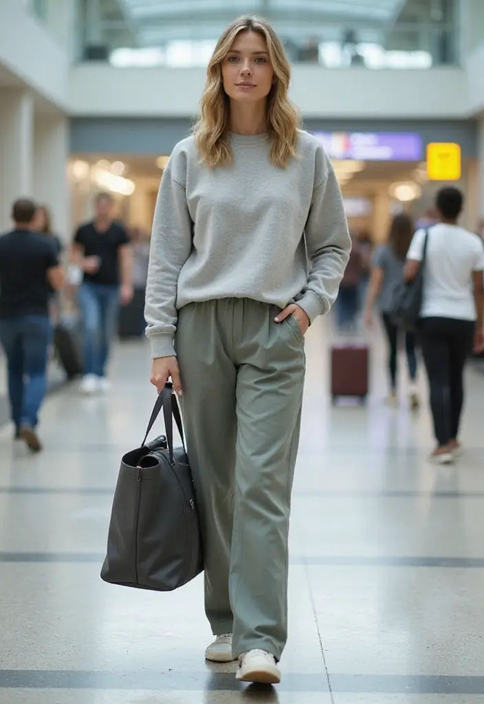 27 Stylish Flare Pants Outfit For Every Occasion - 25. Travel in Style