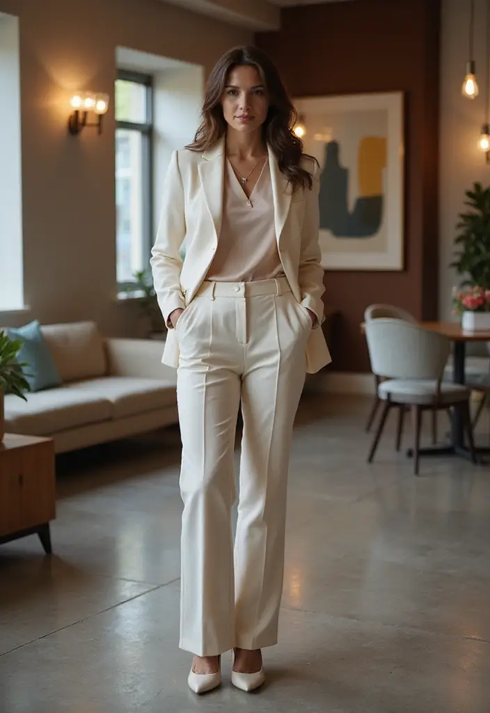 27 Stylish Flare Pants Outfit For Every Occasion - 26. Tailored Elegance