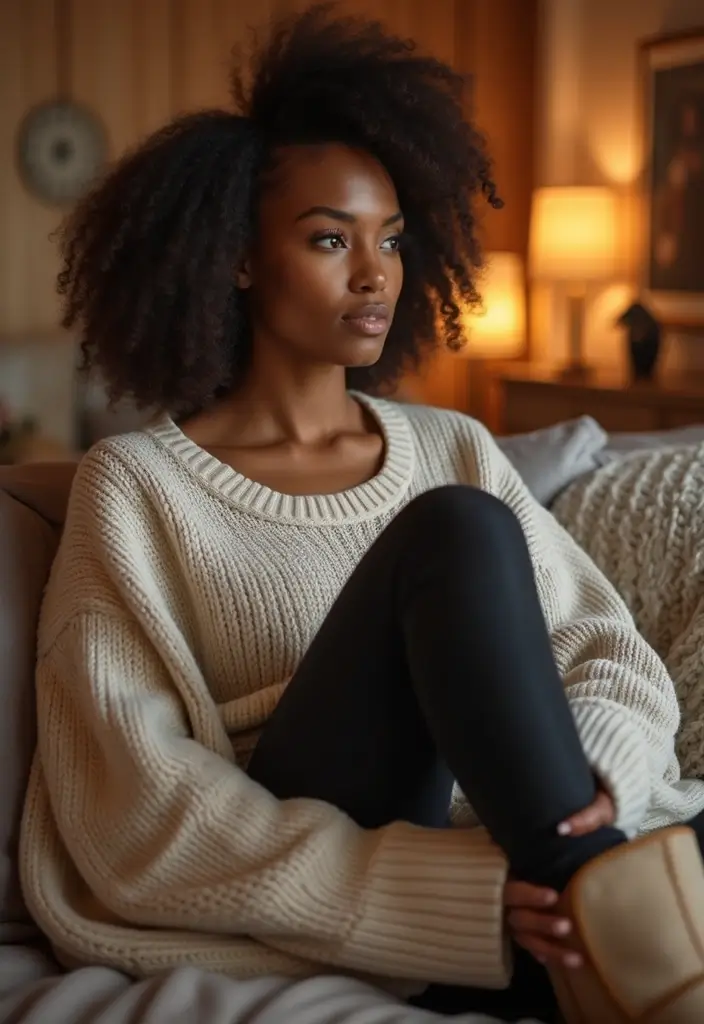 28 Amiri Shoes Outfit Black Women Inspirations For Real Life - 25. Cozy and Cute with Amiri Ugg-style Boots