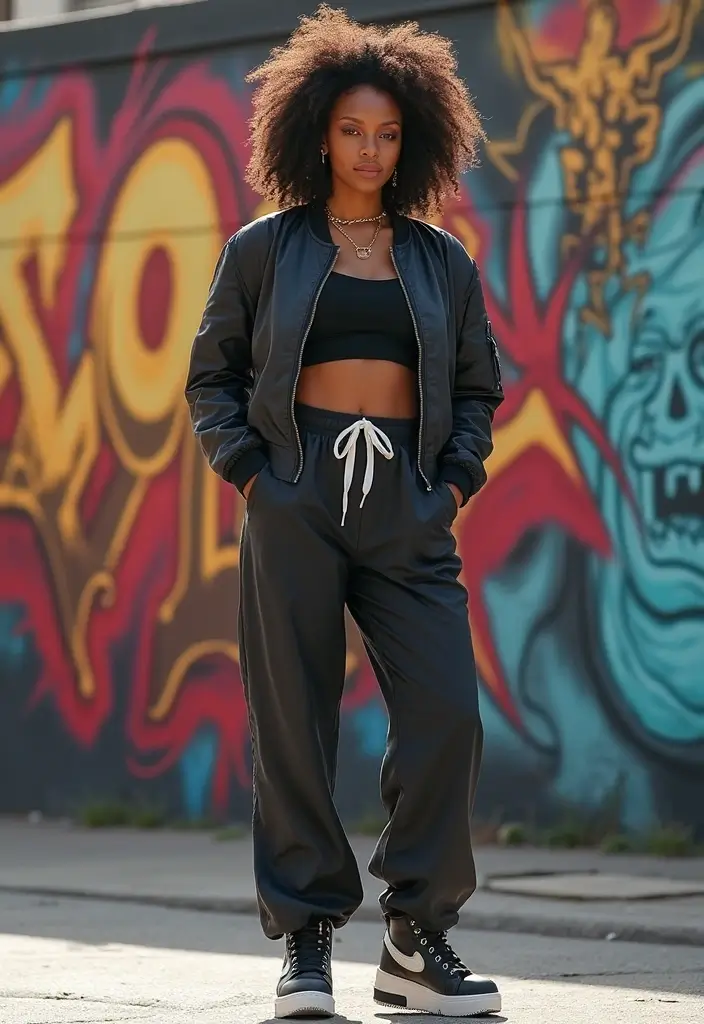 28 Amiri Shoes Outfit Black Women Inspirations For Real Life - 4. Sporty Luxe with Amiri High-tops