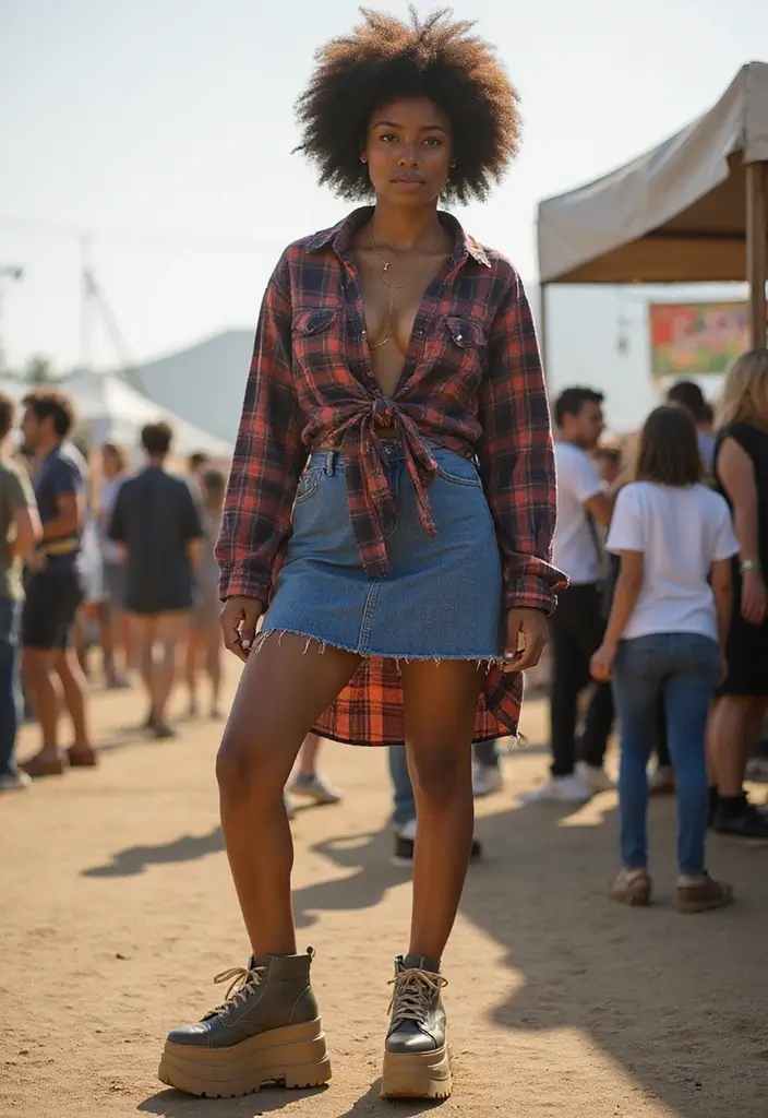 28 Amiri Shoes Outfit Black Women Inspirations For Real Life - 8. Effortless Edge with Amiri Platform Sneakers