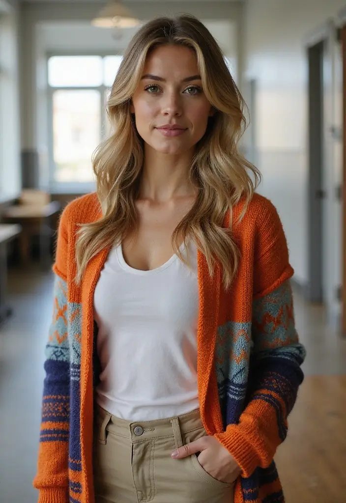 28 Cute Outfit Ideas For School Inspirations For Real Life - 15. Colorful Cardigans