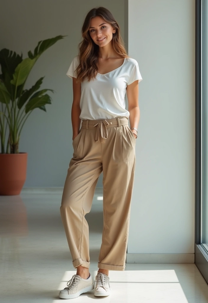 28 Fresh Girls Night Out Outfit Ideas Black Women Ideas You Need To Try - 25. Relaxed Fit Trousers with a Fashionable Top