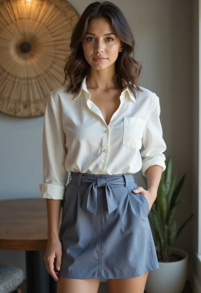 28 Fresh Girls Night Out Outfit Ideas Black Women Ideas You Need To Try - 7. Stylish Skirt and Blouse Combo