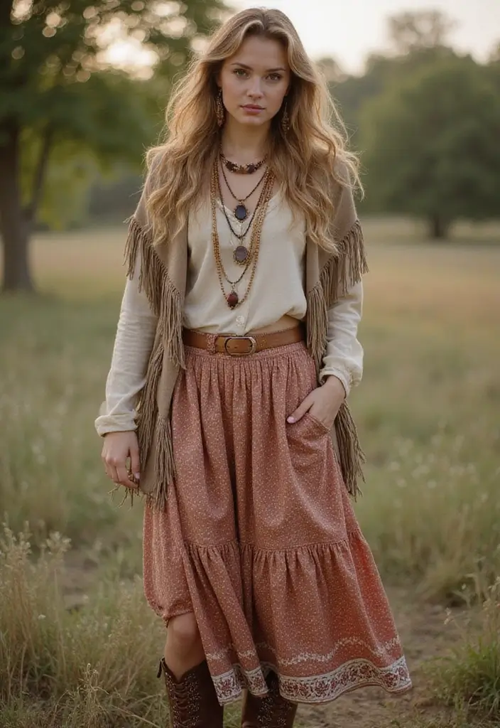 28 Naked Wolfe Boots Outfit Ideas That Feel Effortless - 11. Boho-Chic Flare