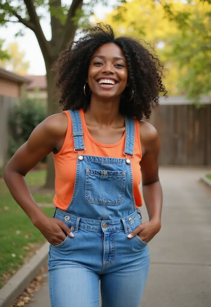 28 Trendy Movie Date Outfit Black Women To Refresh Your Closet - 10. Stylish Overalls