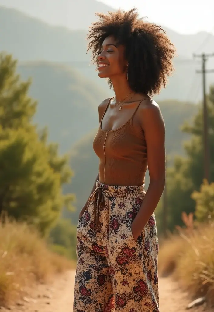 28 Trendy Movie Date Outfit Black Women To Refresh Your Closet - 11. Relaxed Palazzo Pants