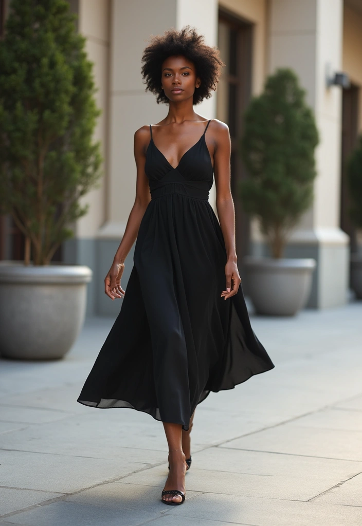 28 Trendy Movie Date Outfit Black Women To Refresh Your Closet - 26. Elegant A-Line Dress
