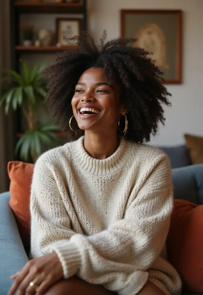 28 Trendy Movie Date Outfit Black Women To Refresh Your Closet - 27. Cool Oversized Sweater