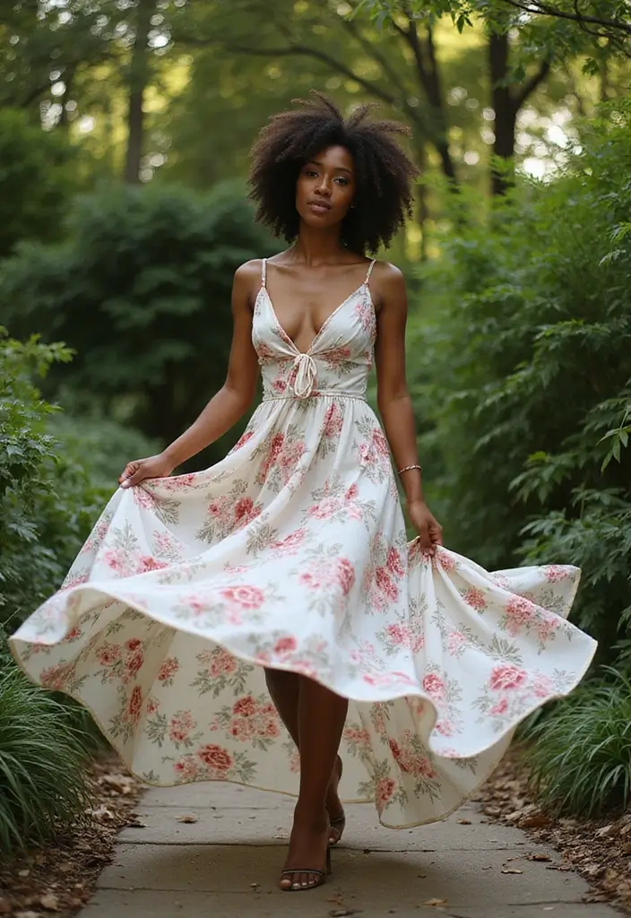 28 Trendy Movie Date Outfit Black Women To Refresh Your Closet - 3. Flowy Maxi Dress Delight