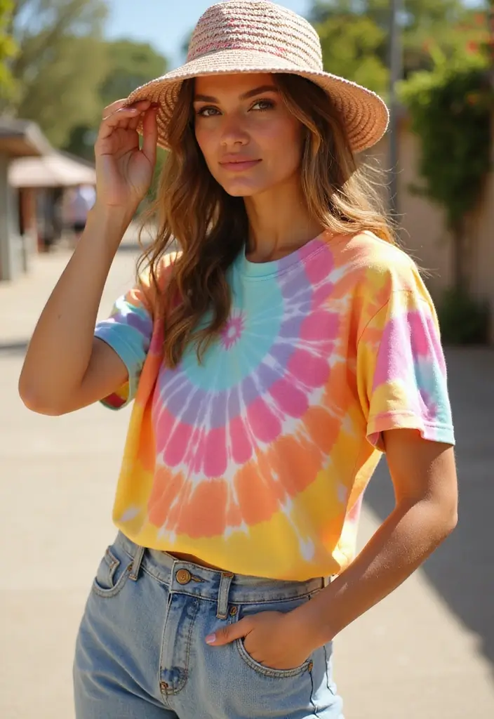 28 Trendy Outfit Anni 80 To Refresh Your Closet - 20. Tie-Dye Everything