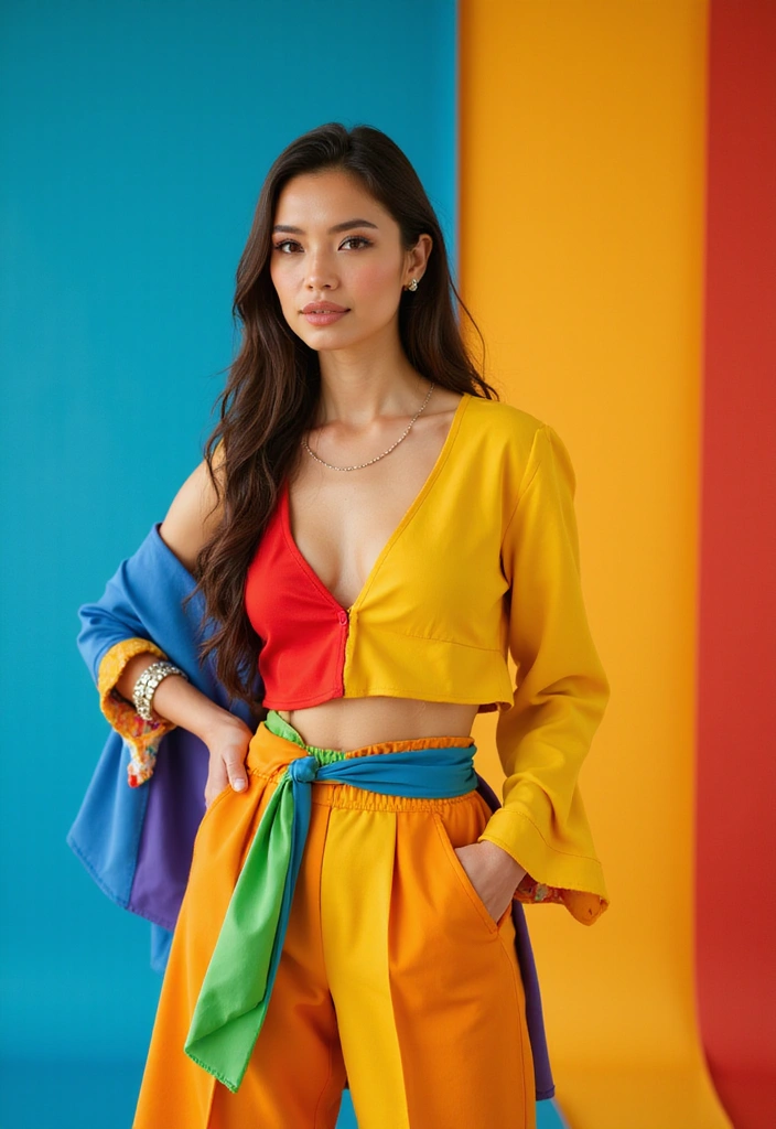 28 Trendy Outfit Anni 80 To Refresh Your Closet - 21. Color Blocked Outfits