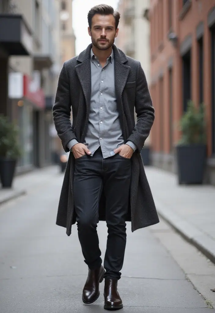 29 Cardigan Outfit Men That Flatter Every Figure - 14. Casual Yet Polished with a Long Cardigan