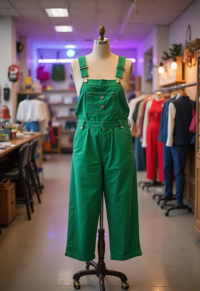 29 Fresh St Pattys Day Outfit College Ideas You Need To Try - 22. Green Overalls