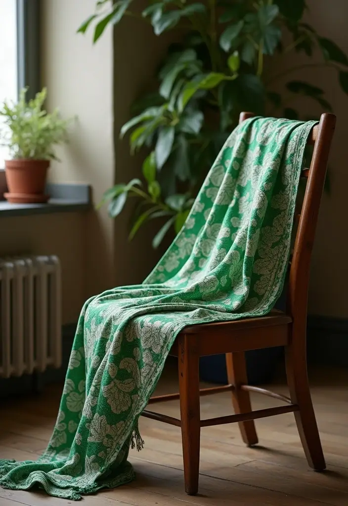 29 Fresh St Pattys Day Outfit College Ideas You Need To Try - 6. Shamrock Print Scarf