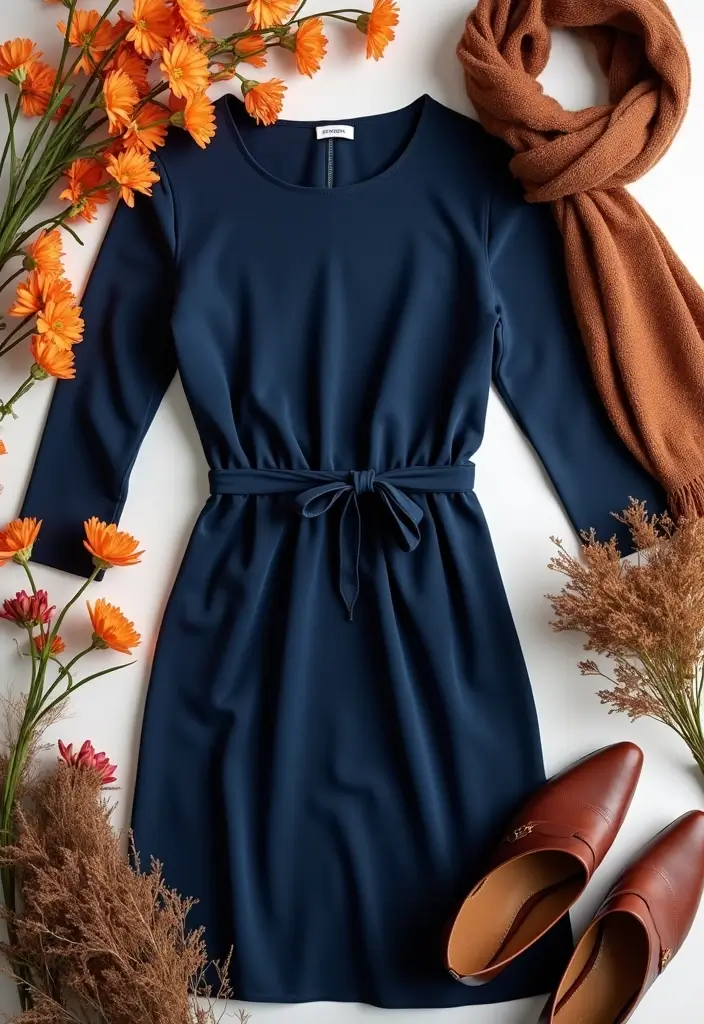 29 Navy Blue Dress Outfit Wedding Styling Tips To Wear With Confidence - 14. Consider Seasonal Trends