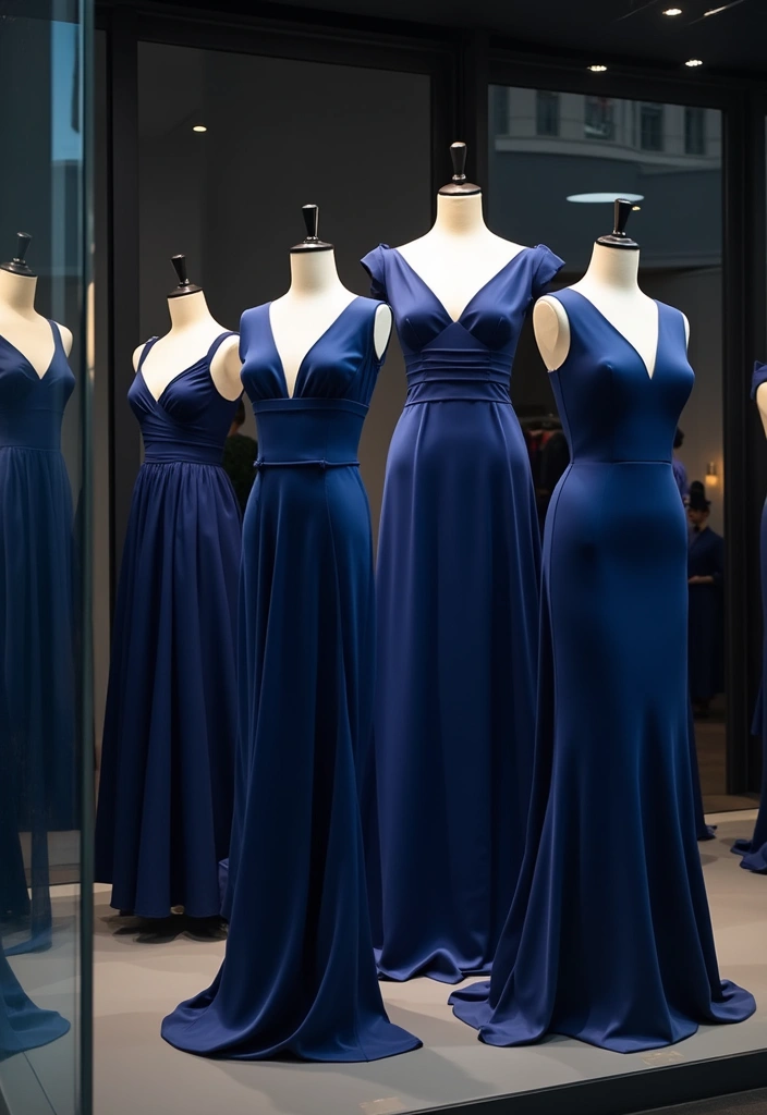 29 Navy Blue Dress Outfit Wedding Styling Tips To Wear With Confidence - 17. Explore Unique Cuts