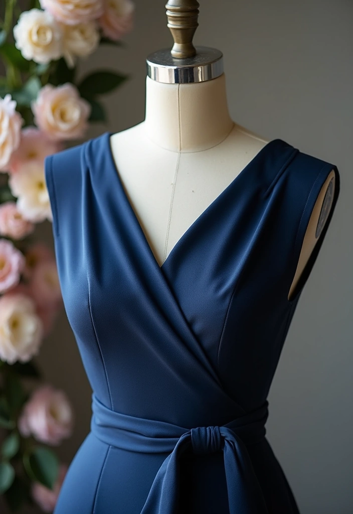 29 Navy Blue Dress Outfit Wedding Styling Tips To Wear With Confidence - 6. Choose Flattering Necklines