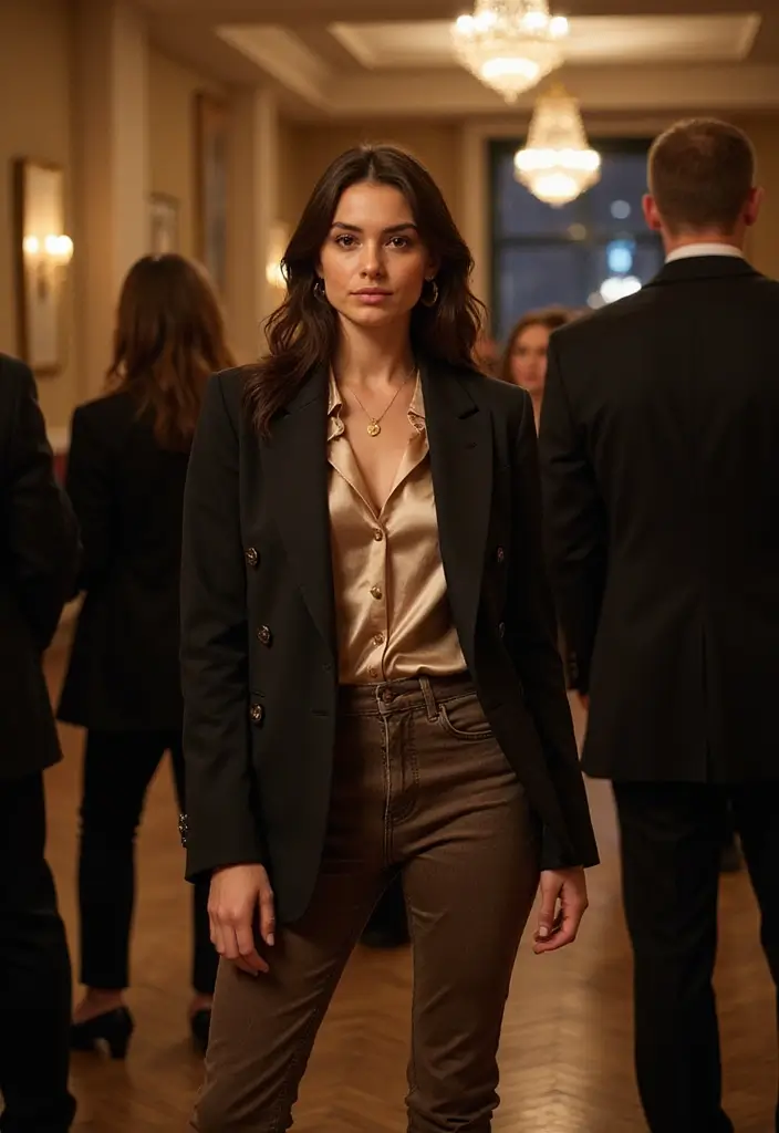 29 Stylish Brown Jeans Outfit For Every Occasion - 21. Formal Affair