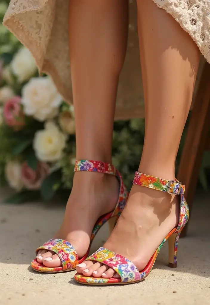 29 Summer Chic Bruiloft Outfit Looks That Will Upgrade Your Wardrobe - 22. Colorful Footwear