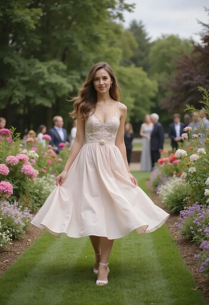 29 Summer Chic Bruiloft Outfit Looks That Will Upgrade Your Wardrobe - 3. Elegant Tea-Length Dresses