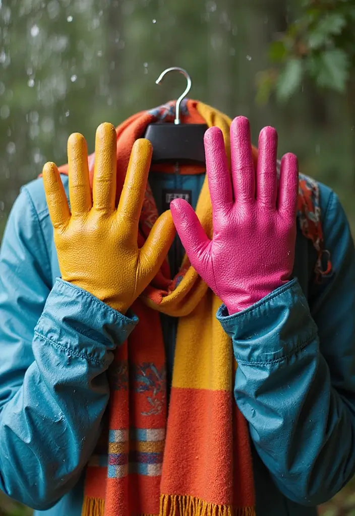 29 Trendy Rainy Day Outfit To Refresh Your Closet - 14. Fun Rain Accessories