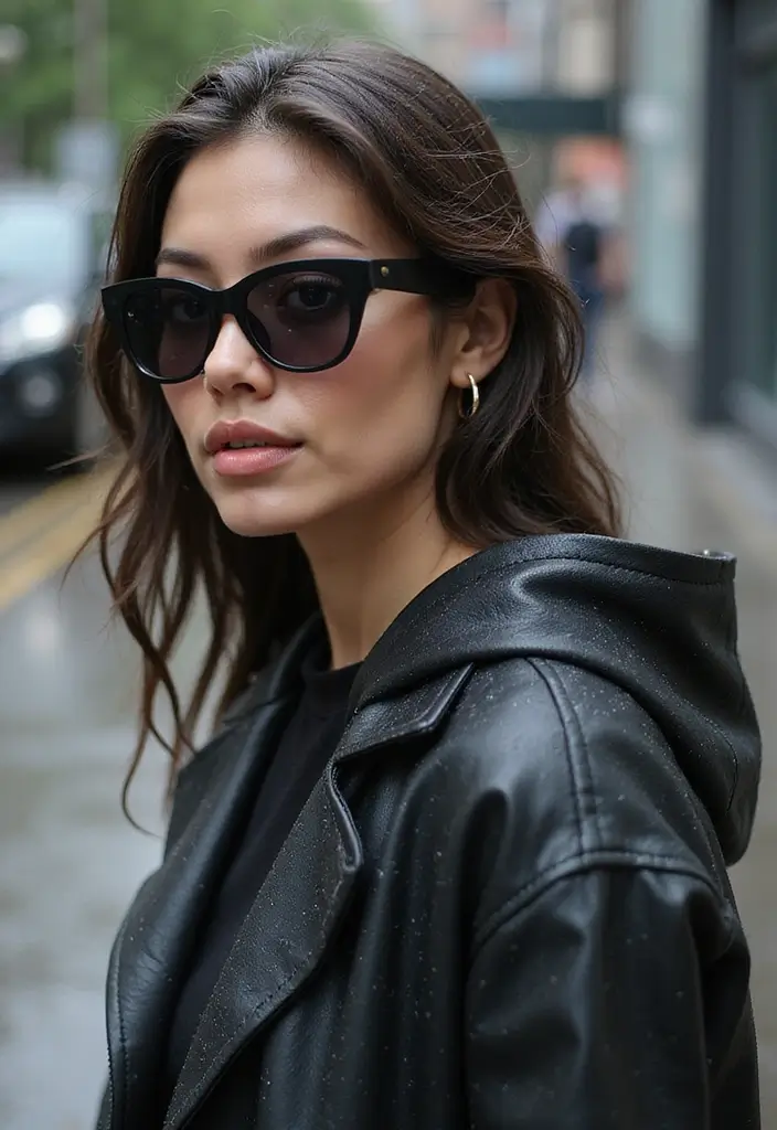 29 Trendy Rainy Day Outfit To Refresh Your Closet - 20. Weather-Resistant Sunglasses