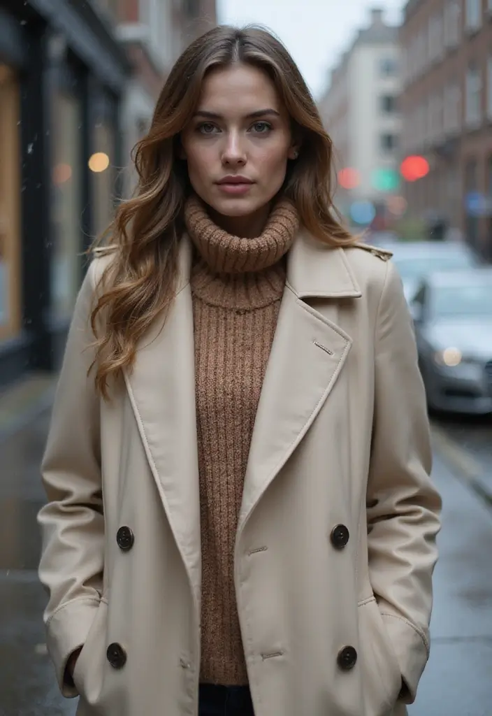29 Trendy Rainy Day Outfit To Refresh Your Closet - 26. Layering with Light Coats