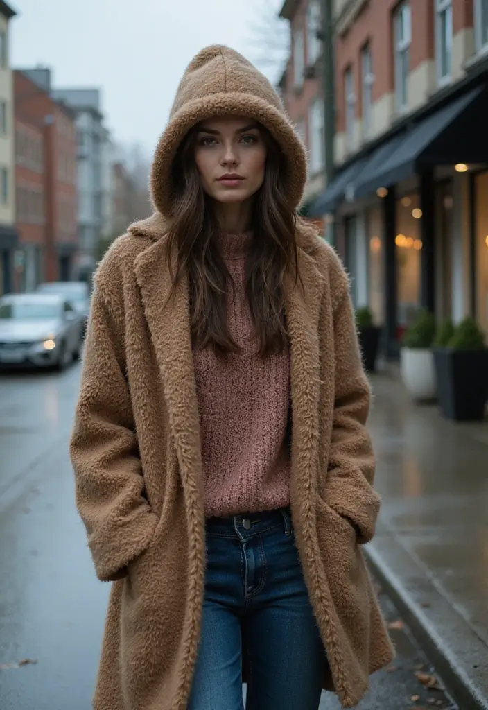29 Trendy Rainy Day Outfit To Refresh Your Closet - 27. Mixing Textures